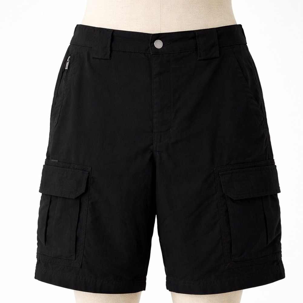 Duluth Trading Co Men's L Nylon Black Cargo Shorts Utility Tactical Work Hiking